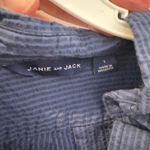 Janie and Jack Navy Textured Top - Picture 3 of 3